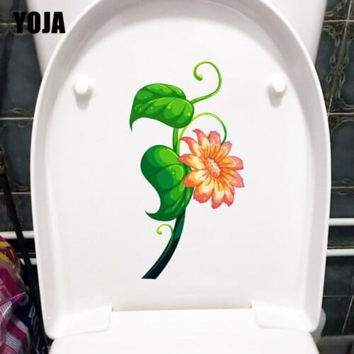 YOJA 12*23CM Creative Cartoon Flowering Branch Childern Room Wall Decor Toilet Seat Stickers T1-0689