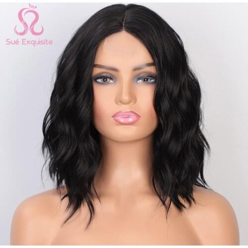 SUe EXQUISITE Short Wavy Bobo Synthetic Wig For Women bobo Hairstyle Curly wigs Cosplay Wigs Heat Resistant Fiber