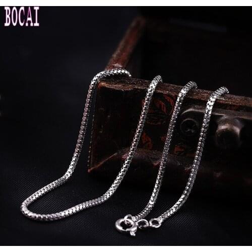 New fashion accessories S925 sterling silver jewelry ladies 1.6mm Popcorn chain necklace womens silver necklace