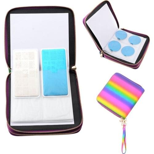 120Slots Nail Stamping Plate Holder Case Storage Bag Fashion Durable Independent Slot For Stamping Plate Nail Art Organizer