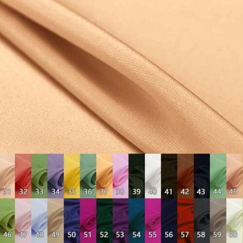 30 Colors! 140CM Wide 16MM Thin Solid Color Silk Crepe De Chine Fabric for Summer Dress Shirt Cheongsam Pants Pajamas F011