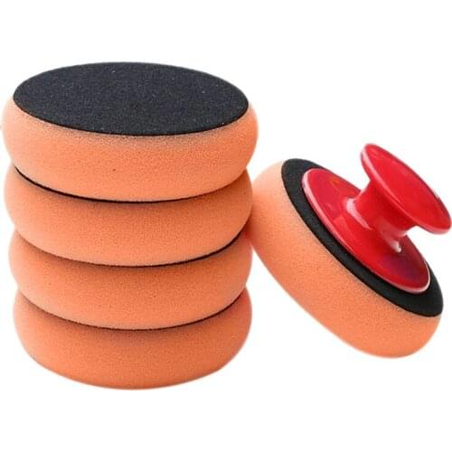 6Pcs/Set Car Wax Wash Polish Pad Sponge Cleaning Foam Kit Microfiber Applicator Pads with Gripper Handle Car-Styling