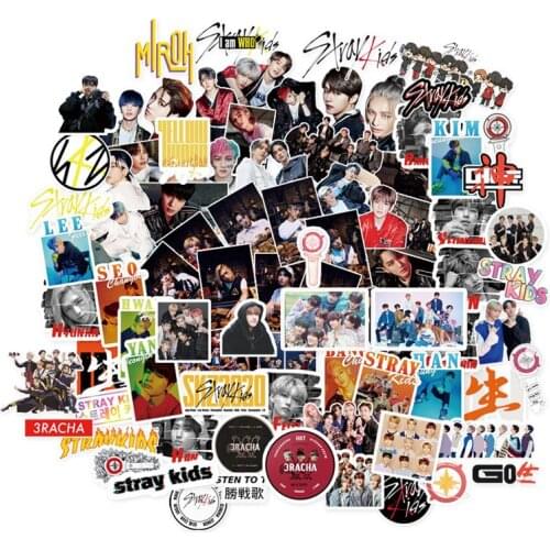 Stray Kids 76 pcs Not Repeat Waterproof Stickers Computer Guitar Sticky