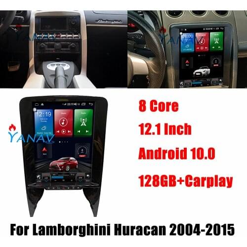 12.1 Inch Android Vertical Screen GPS Navi Car Radio For Lamborghini Huracan 2004-2015 Car Multimedia Player Stereo Heat Unit