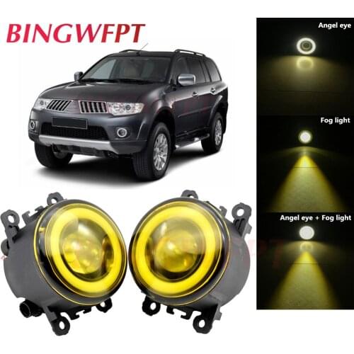 2PCS Car Accessories LED Bulb Fog Light Angel Eye For Mitsubishi L200 Outlander Pajero / Pajero Sport For Triton MN/ML