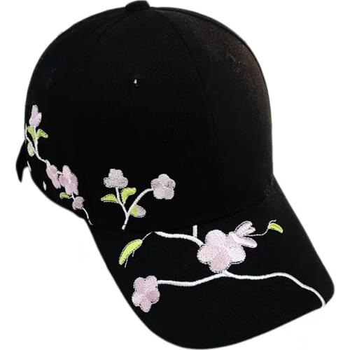 New High Quality Unisex Cotton Outdoor Baseball Cap Plum embroidery Embroidery Snapback Fashion Sports Hats For Men & Women Cap