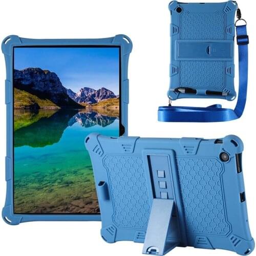 Tablet Case For Teclast M40SE Anti-Drop Protection Soft Silicon Stand Holder with Lanyard Strap