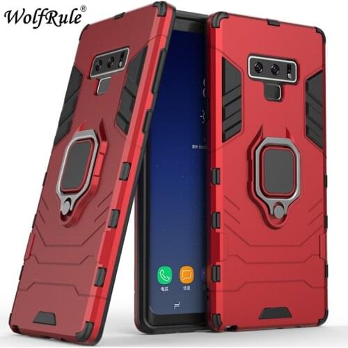 WolfRule For Case Samsung Galaxy Note 9 TPU Hard PC Case Ring Holder Stand Magnetic Armor Case For Samsung Galaxy Note 9 Shell