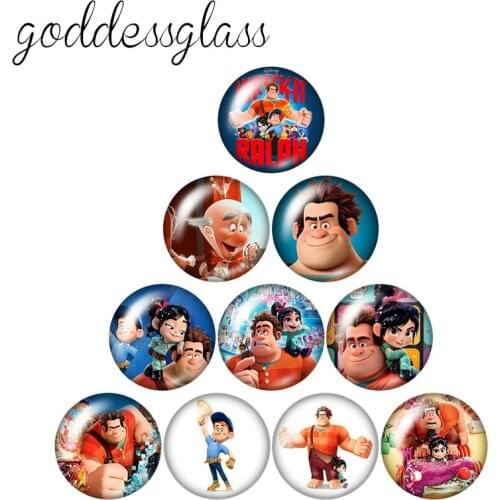 Disney Wreck-It Ralph Vanellope PC Game 10pcs 12mm/18mm/20mm/25mm Round photo glass cabochon flat back Necklace Making findings