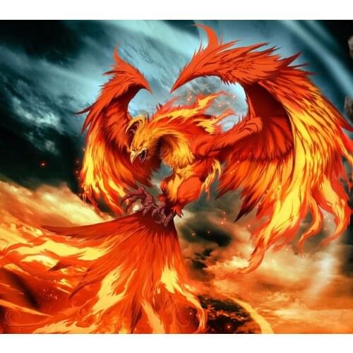 Diy Diamond Painting Fire Phoenix picture 3D Rhinestone Cross Stitch Kits Diamond Embroidery Needlework Set Home Decor HL498