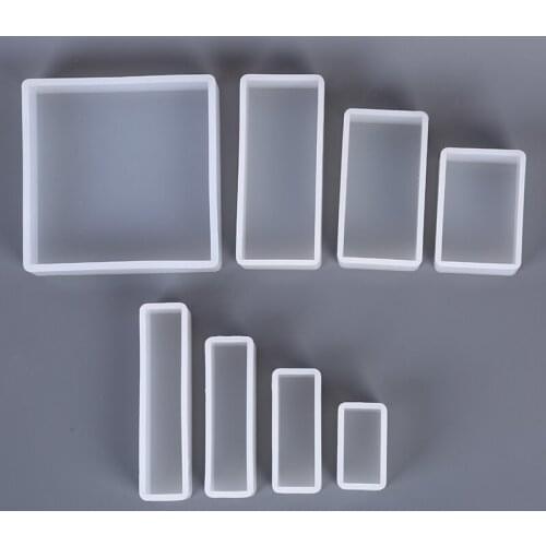 Hot sale Rectangle Translucent Silicone Mold For Jewelry Making Tool Moulds UV Epoxy Resin Decorative Craft