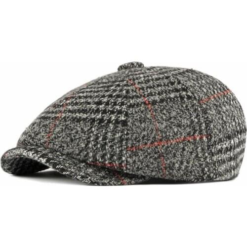 2021 Acrylic Autumn and winter fashion Newsboy Caps Flat Peaked Cap Men and Women Painter Beret Hats 101