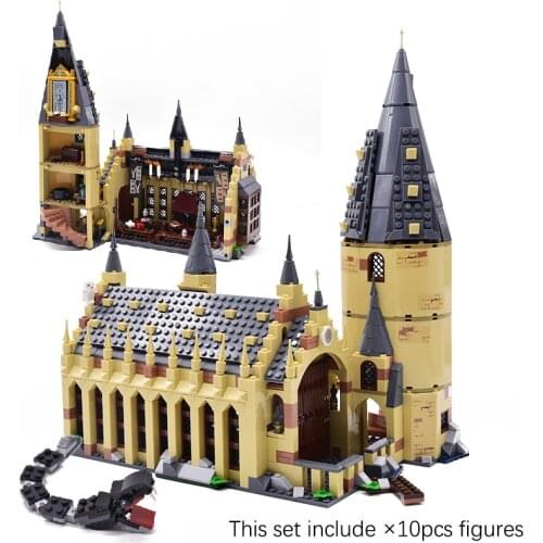 Classic Magic Movie Castle Express Train Building Blocks House Bricks City Creator Anime Action Figures toys For Children gifts