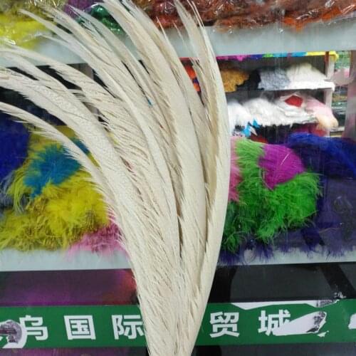 50pc/ lot beautiful white pheasant covered tail feathers 65-70 cm length multiple colors DIY dance celebration decoration