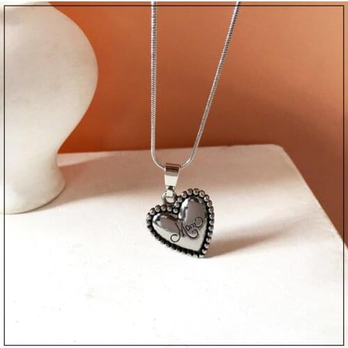 LANIWOO Vintage Alloy Heart Clavicle Necklace 2021 New Fashion Jewelry For Girls Women Wholesale Accessory