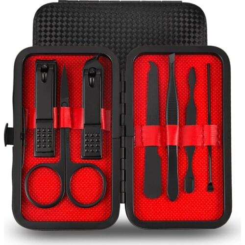 7pcs/set New Manicure Nail Clippers Pedicure Set Portable Travel Hygiene Kit Stainless Steel Nail Cutter Tool Set