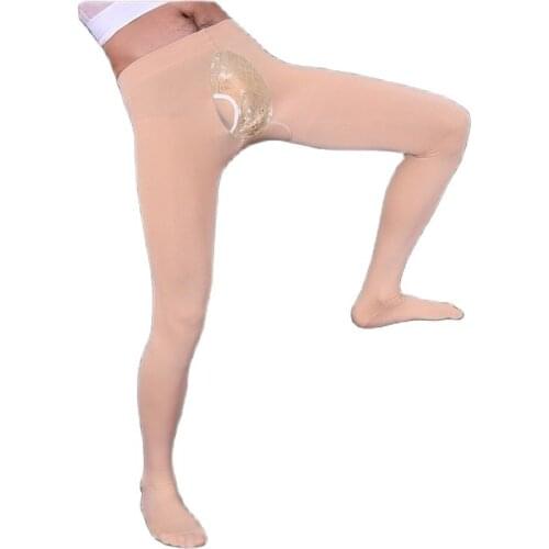 Autumn Winter Thin Fleece Double U Convex Pouch Pantyhose Stirrup Leggings Pijamas Pencil Thermal Pants Men Pantalon Trousers