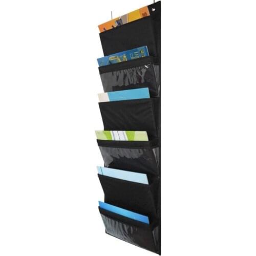 Godery Over The Door Hanging File Folders Organizer, Fabric Office Supplies Storage Organizer, Wall Mount Pocket Chart Storage