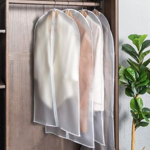 Transparent Clothing Dust Cover Suit Coat Suit Dust Bag Cover Storage Bag Clothes Dust Cover Foldable Storage Bag