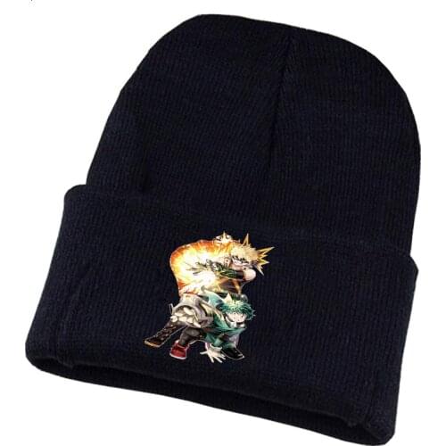 Anime Boku no Hero Academia Knitted hat Cosplay hat Unisex Print Adult Casual Cotton hat teenagers winter Knitted Cap
