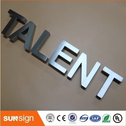 Super quality shop sign type 3d stainless steel letters