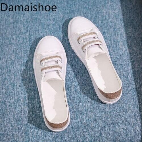 Low-Cut White Shoes Womens 2021 Summer New Trendy Shoes Korean Summer White Shoes All-Matching Breathable One Pedal Lazy Shoes