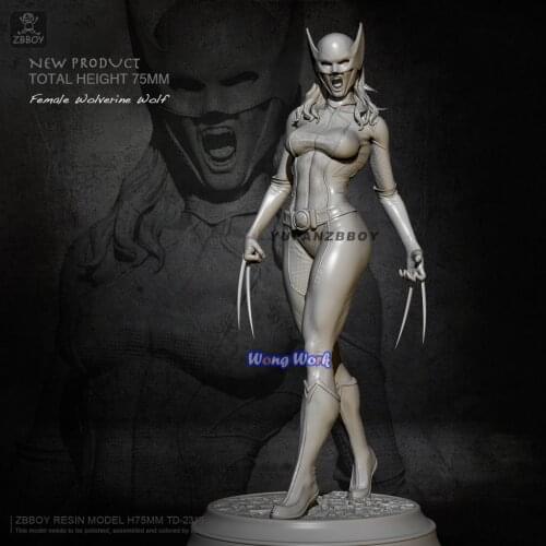 Wong Work Unpainted Resin 75mm Unassembled Garage Kits GK Model Kit Figure TD-2318