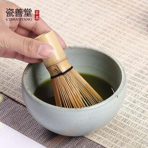 Japanese matcha bowl Ru kiln tool coarse pottery cup washing water tea ceremony fine powder tea accessories