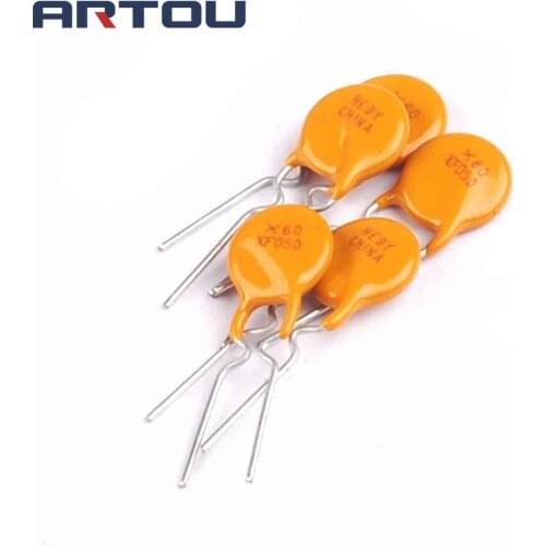 100PCS 60V 0.5A SP60-050 PTC Resettable Fuse PTC Thermistor Polymer PTC Fuse Thermistor