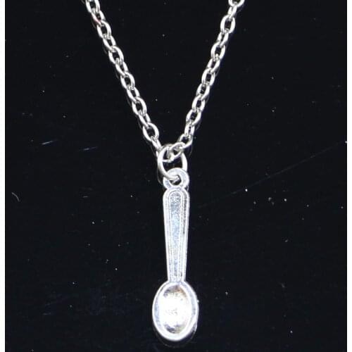 20pcs New Fashion Necklace 24mm kitchen cooking spoon Pendants Short Long Women Men Colar Gift Jewelry Choker