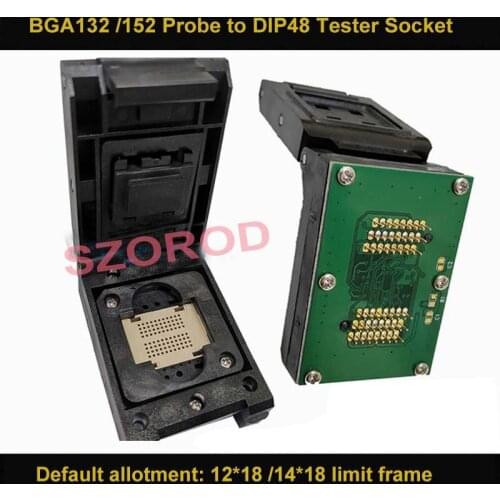BGA132 BGA152 SSD Flash IC Chip Socket to DIP48 Probe Flash Empty for Tester