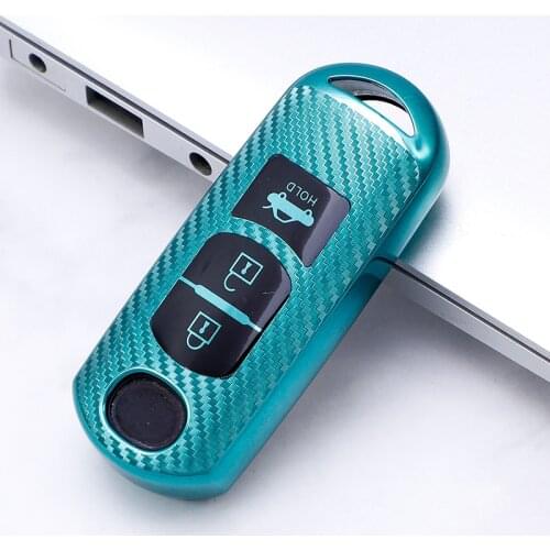 Hot TPU Carbon Fiber Car Key Cover Remote Case For Mazda 2 3 6 Axela Atenza CX-5 CX6 CX-7 CX-9 2014 2015 2016 2017 Accessories