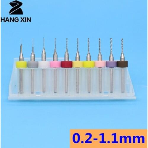 HANGXIN 0.3-1.2mm 10PCS tungsten carbide metal micro drill CNC router wood drill electric drill tool PCB drill