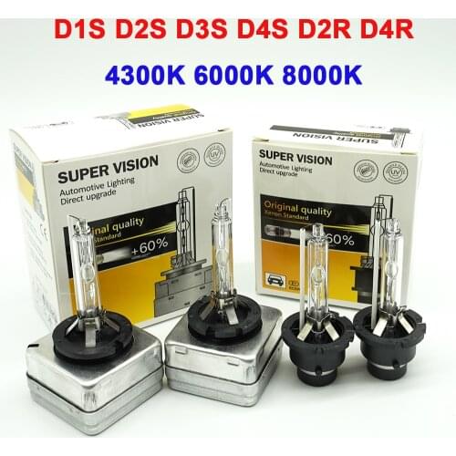 1 pair D1S D2S D3S D4S HID Xenon Bulb D2R D4R Xenon Lamp 4300K 6000k 8000k High Low Hid Headlight Xenon Headlamp 12V 35W White