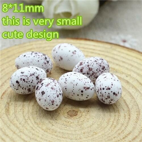 Small cute quail eggs Resin 3D Cabochon Miniature Food Decoration Charm Craft