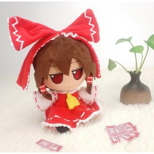 TOU HOU Projet Hakurei Reimu Cute Cosplay Plush Doll Soft Cartoon Toy Birthday Gifts 20cm