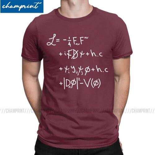 Men Universe Lagrangian T Shirts Quantum Mechanics Physics Science Physical Geek Nerd Tops Leisure O Neck Tees Summer T-Shirts