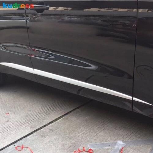 For Jaguar F-Pace 2016 2017 2018 ABS Matte Car Body Door Side Molding Garnish Protector Trim Car Styling Cover Accessories