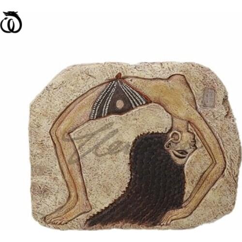 Egypt Character Wall Hanging Decoration Acrobatics Female Art Sculpture Resin Craft Home Decor Living Room Birthday Gift R7253