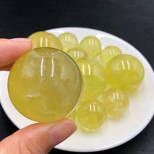 Natural Citrine Crystal Ball Yellow Quartz Crystal Sphere Polished Stones Healing Crystal Gemstones For Home Decoration