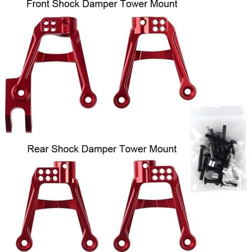 NEW 4PCS RC Car CNC Aluminum Shock Damper Towers Mount for 1/10 RC Crawler SCX10 II 90046 90047