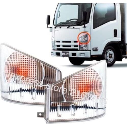 Front Turn Signal Lightfits ISUZU ELF 2007 2008 2009 2010 2011 2012 2013 2014/ NQR-85 / NPR75 Marker Parking Corner PAIR