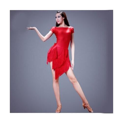 Latin Dance Dress Sexy Silky Velvet franjas roupas danskleding Dancing Shirts Tanzrock Latein Samba vestido baile latino mujer