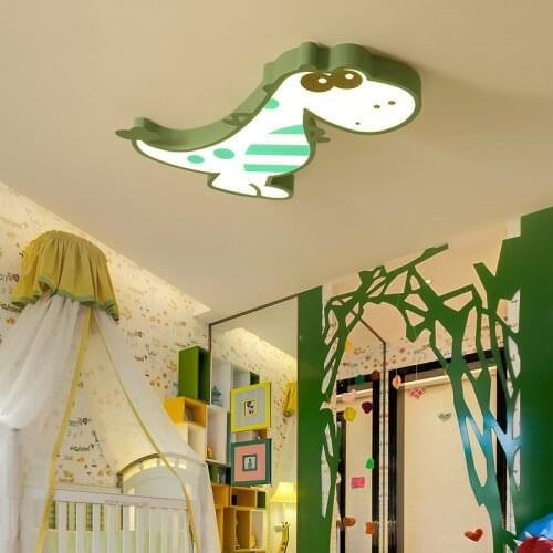 Kids Room Ceiling Lamp For Children Bedroom Lighting Led Remote Control Dinosaur Animal Boy Room Ceiling Light Kids Room Nursery