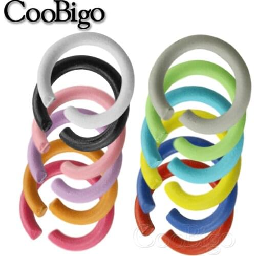 1.2x8mm Colorful Metal Findings Opening Single Loops Jump Rings Split Ring Keychain Keying DIY Jewelry Making