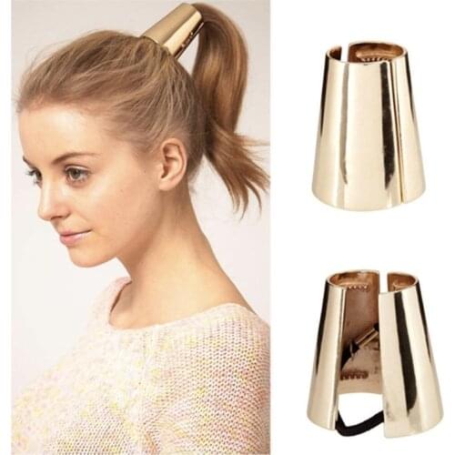 2020 Hairband Cone Women Hair Accessories Scrunchy Punk Ponytail Holder Plastic Crystal Gum for Hair Ring Elastic Hair Band