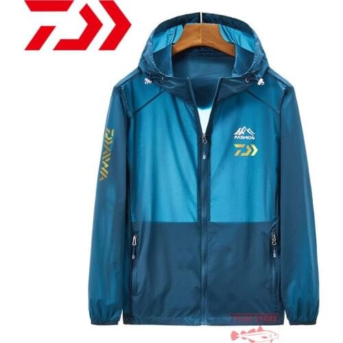 Daiwa Fishing Clothes Quick Drying Breathable Anti UV Sun Protection Clothes Long Sleeve Shirt Outdoor Waterproof Fishing Jacket