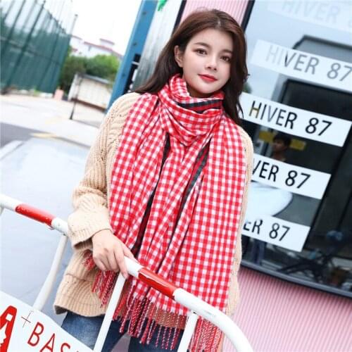 New Winter Cashmere Scarf Female British Style Small Lattice Fringed Shawl Fashion Warm Scarf Men And Women Moda 2020 Шарф
