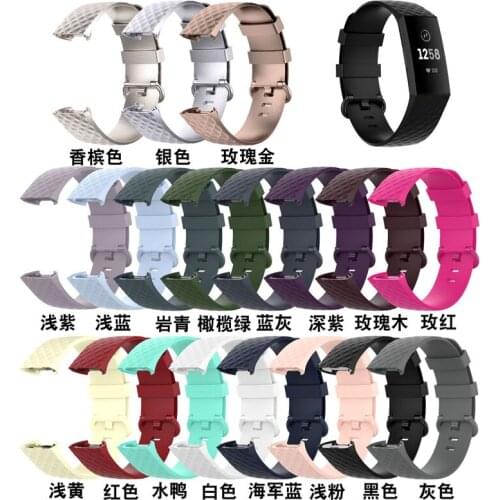 Replacement Classic Silicone Band Strap Wristband Bracelet For Fitbit Charge 4/Fitbit Charge 3 Watch Band Small And Large Size