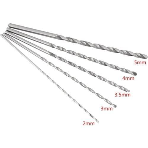 Hi-Speed Steel Extra Long Twist Drill Bit Straight Shank Tool For Wood 2mm 3mm 3.5mm 4mm 5mm Diameter